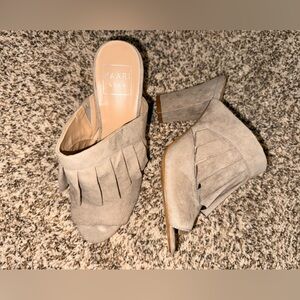 Mule Women's Gray Suede Shoes